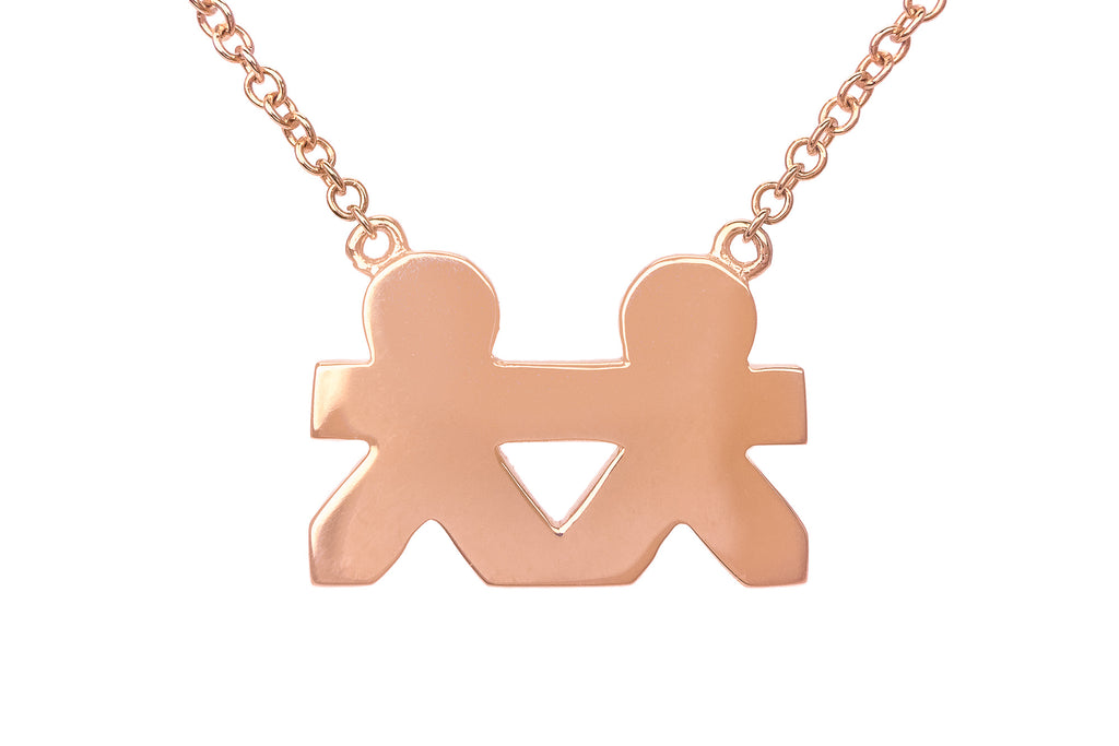 VCH Rose Gold Paper Doll Necklace