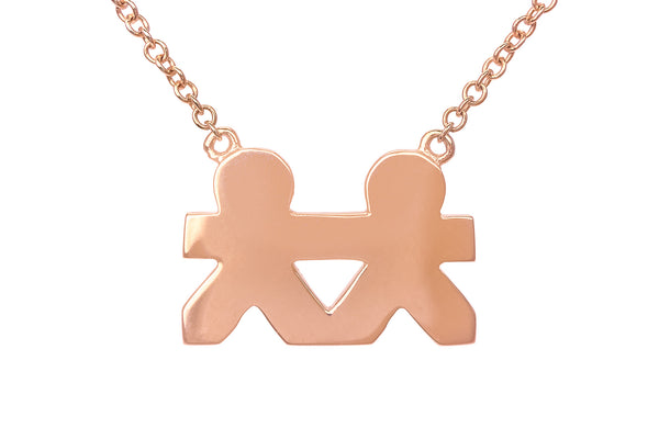 VCH Rose Gold Paper Doll Necklace