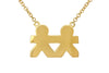 VCH Yellow Gold Paper Doll Necklace