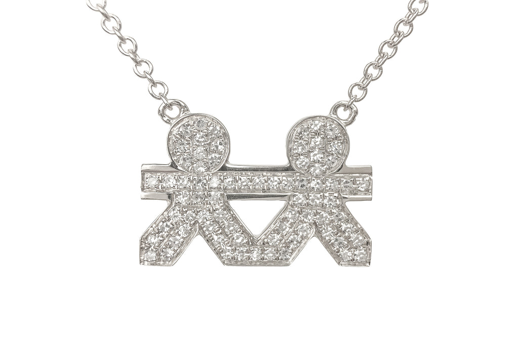 VCH Paper Doll Diamond Necklace White Gold