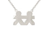 VCH White Gold Paper Doll Necklace